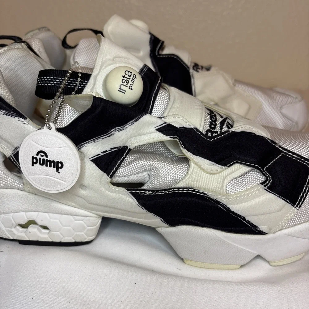 Reebok InstaPump Fury Overbranded White Black Slip On AR1413 2016 Mens Size 12‎